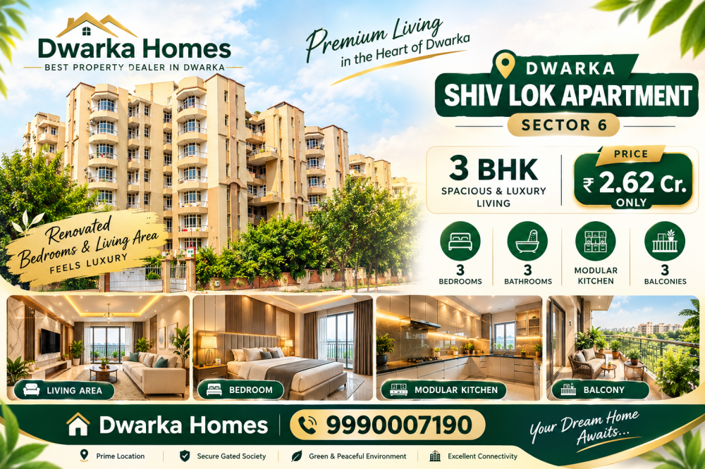 3 bhk for sale Shiv Lok Apartment